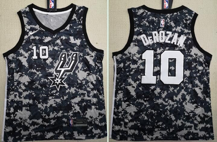 Men San Antonio Spurs #10 Derozan Black City Edition Nike NBA Jerseys
